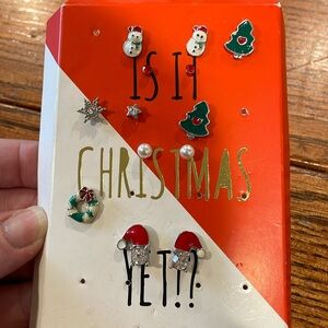 Set of Christmas earrings.